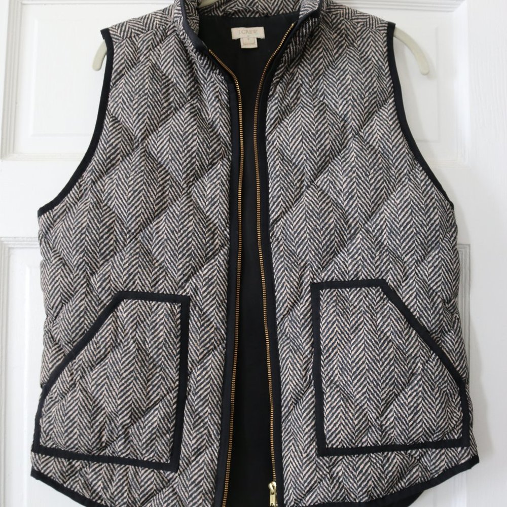 J Crew Herringbone Vest